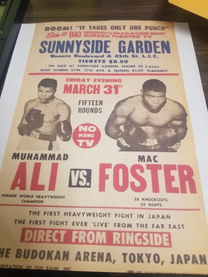 MUHAMMAD ALI 1972 TOKYO, JAPAN AUTOGRAPHED RESTUARANT MENU FOUGHT MAC FOSTER COA - Image 4 of 4