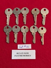 LOT OF 10 "YALE SECURITY" VINTAGE ANTIQUE c1900 KEYS, PADLOCKS, HOUSE, LOT #10