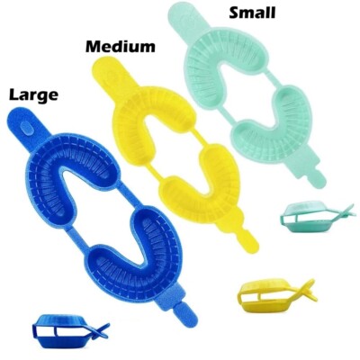 Dental Disposable Dual Arch Tray Fluoride Foam Impression Trays Denture Base