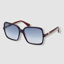  225 Max Mara Women's Brown Square Gradient Sunglasses Shades Size 60-17-140