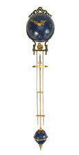 24" Blue 4" Ball 8 Day Swinger Movement Arm for Ansonia or French Swinging Clock