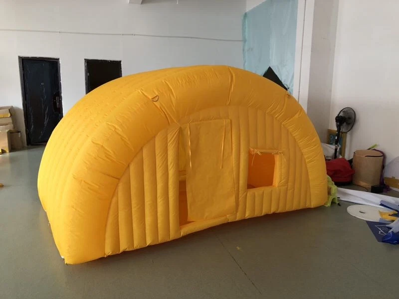 Inflatable Family Camping Recreation Yard Lawn Tunnel Tent W/ Blower & Ropes