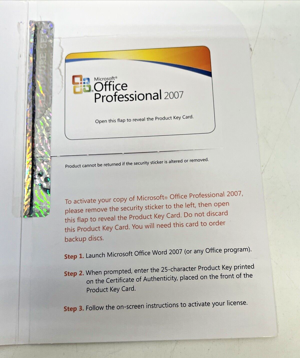 Microsoft Office 2007 Professional Full Version+Product Key