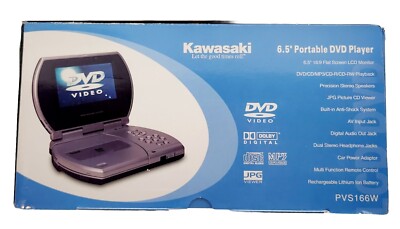 Kawasaki Portable DVD Player DVD/CD/MP3/CD-R/CD-RW Playback Remote