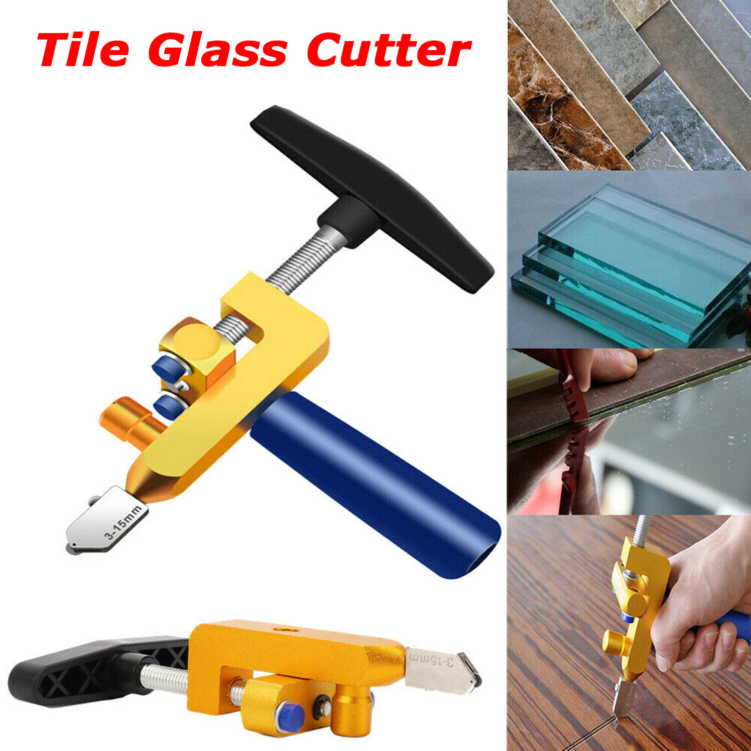 Professional 2in1 Easy Glide Glass Tile Cutter Tile Ceramic Manual Cutting Tools