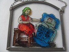 Gemälde, auf Glas, Baby Motiv, Hinterglas Malerei, Fensterbild