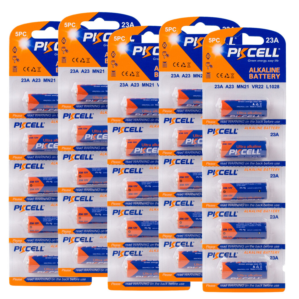 25pcs 12V A23 MN21 Batteries 23A 21/23 L1028 Alkaline for Key Fobs