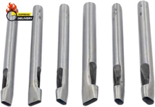 6 Sizes Leather Oval Hole Punch Belt Hollow Punching Cutting Cutter Tool Kit