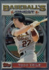 TODD ZIELE FINEST SILVER BASE ST. LOUIS CARDINALS #21 1993 93 TOPPS