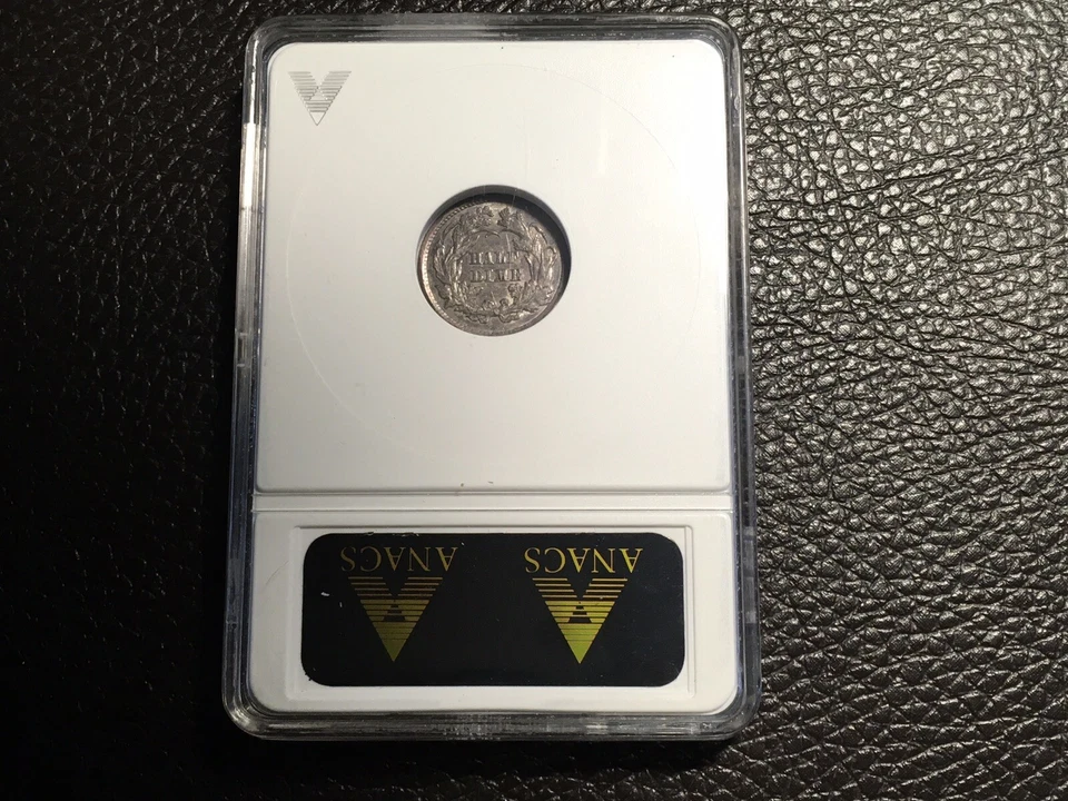 1861/0 Liberty Seated Half Dime ANACS Xf45 BREEN-3102 - Image 2 of 4