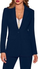 NWT BOSTON PROPER Beyond Travel Classic Tunic Blazer Navy Blue Size 12