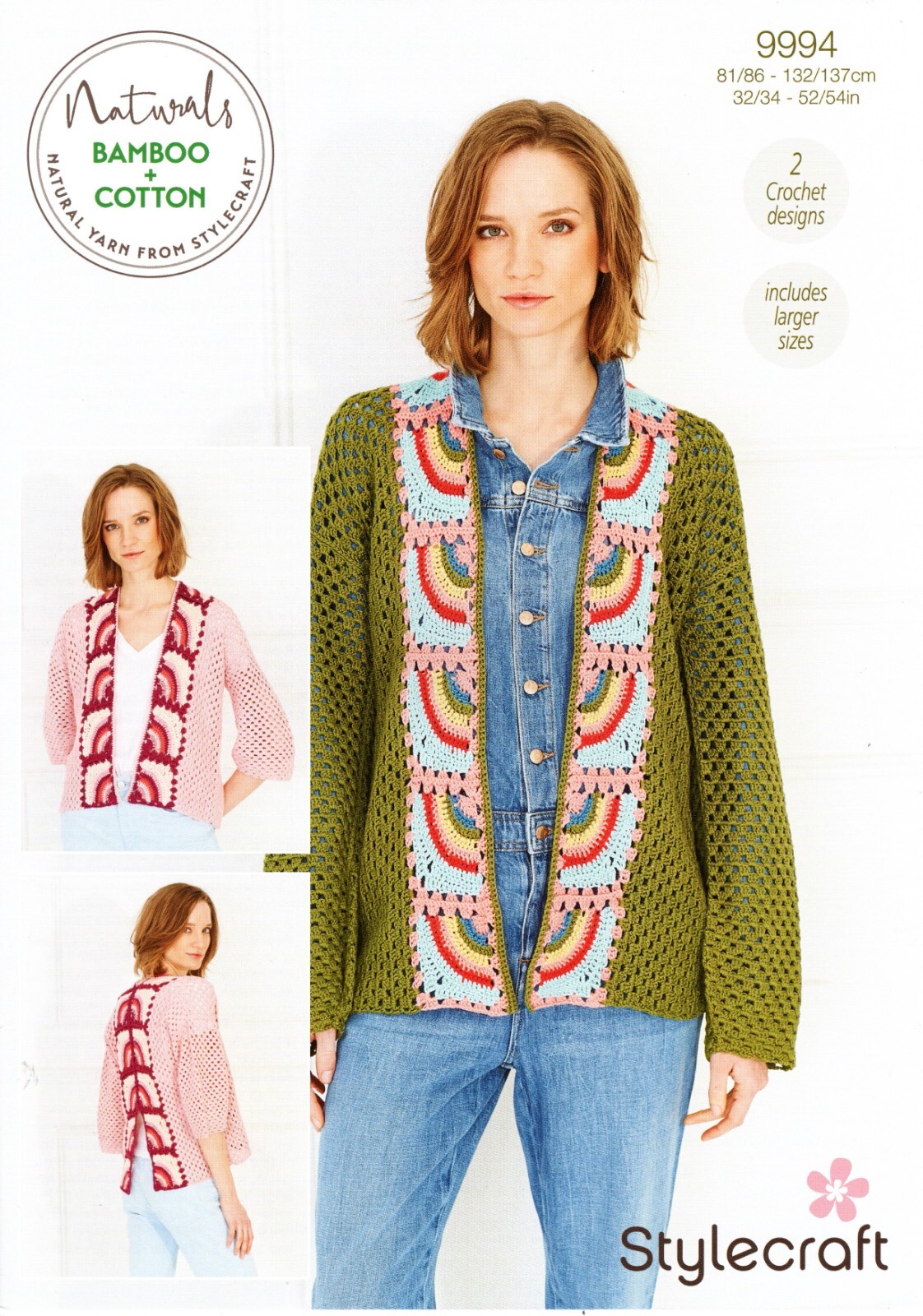 Stylecraft DK Crochet Pattern - 9994 Ladies Cardigans (2 Designs)