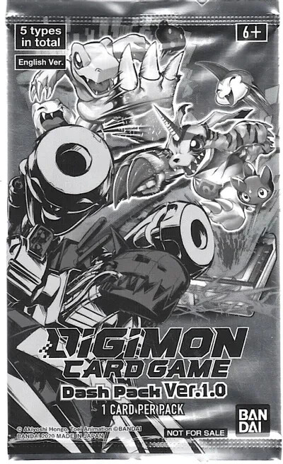 Digimon TCG Card Game Ver 1.0 Dash Pack - Bandai Sealed Boosters x10 Lot