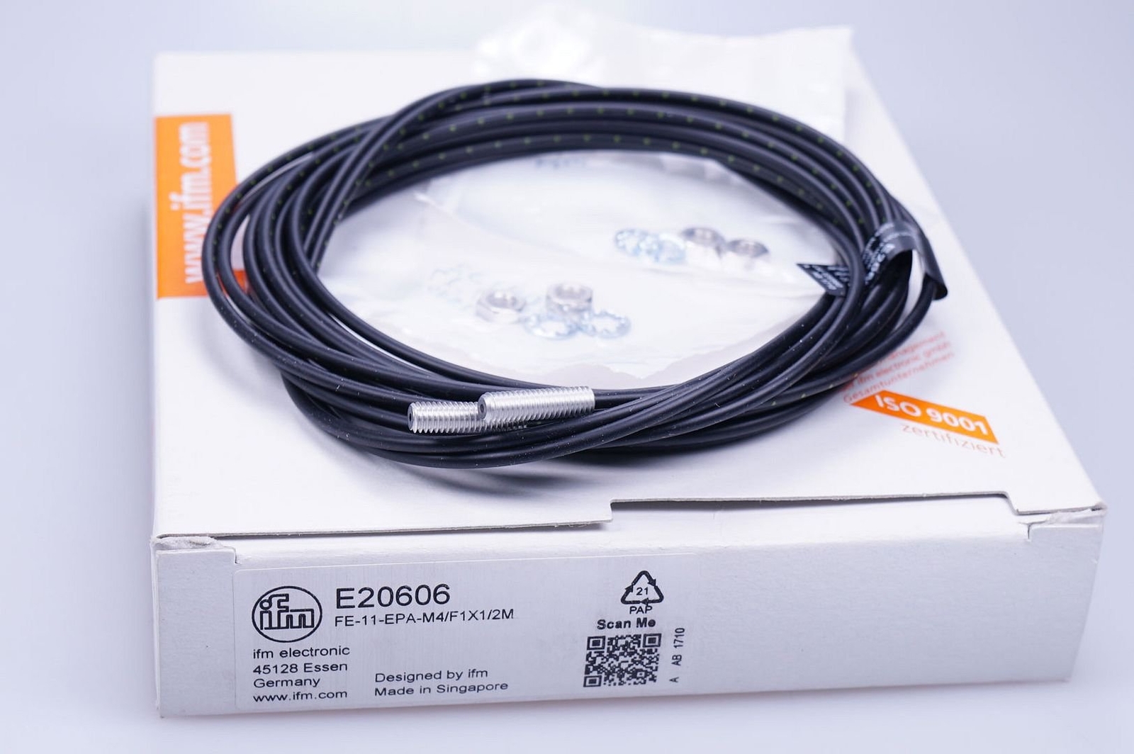 IFM E20606 FE-11-EPA-M4/F1X1/2M Fiber Optic One-Way Light Barrier OVP, New