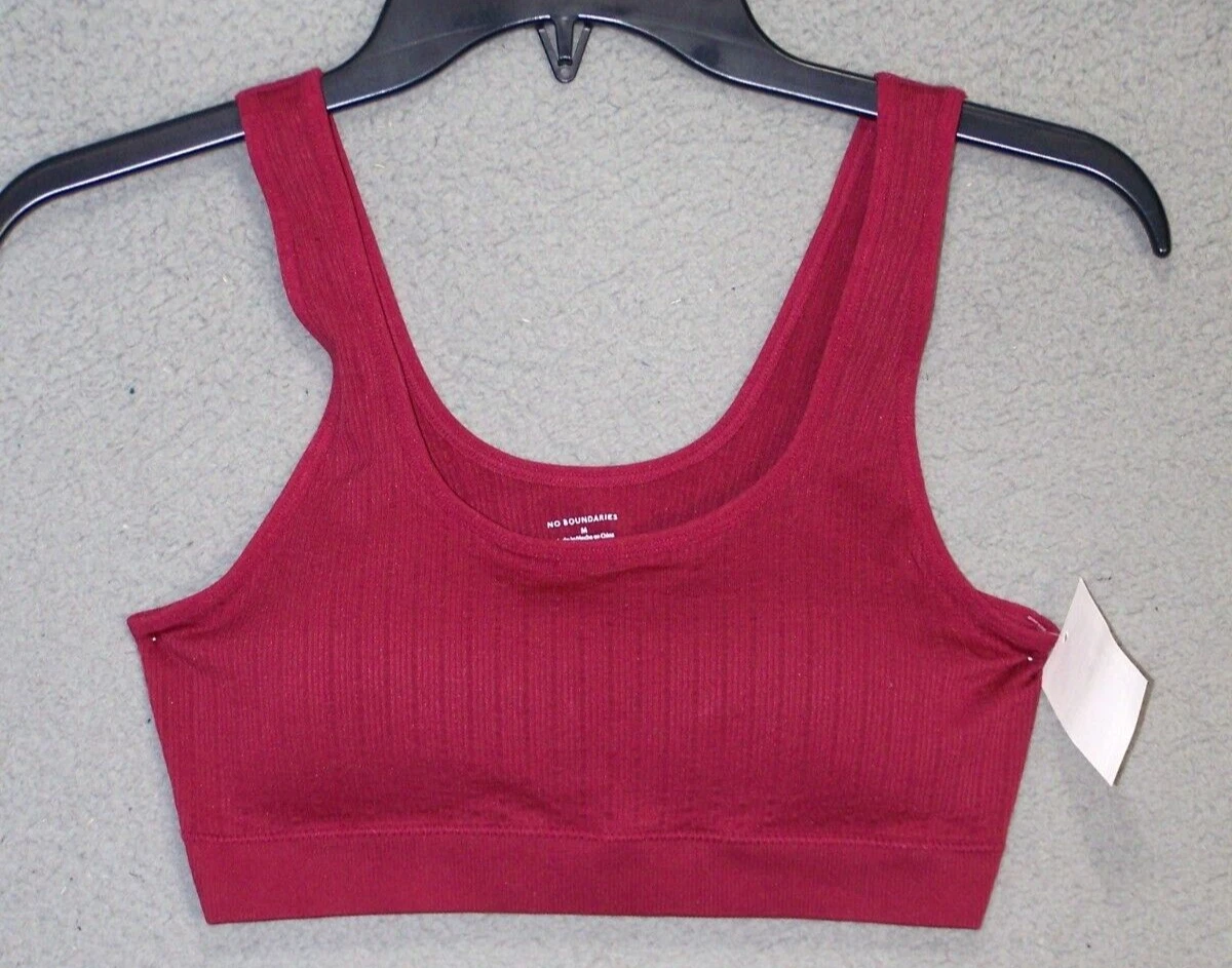 No boundries Sports Bra Womens Medium Red Gym Yoga Jogging Outdoor Ladies