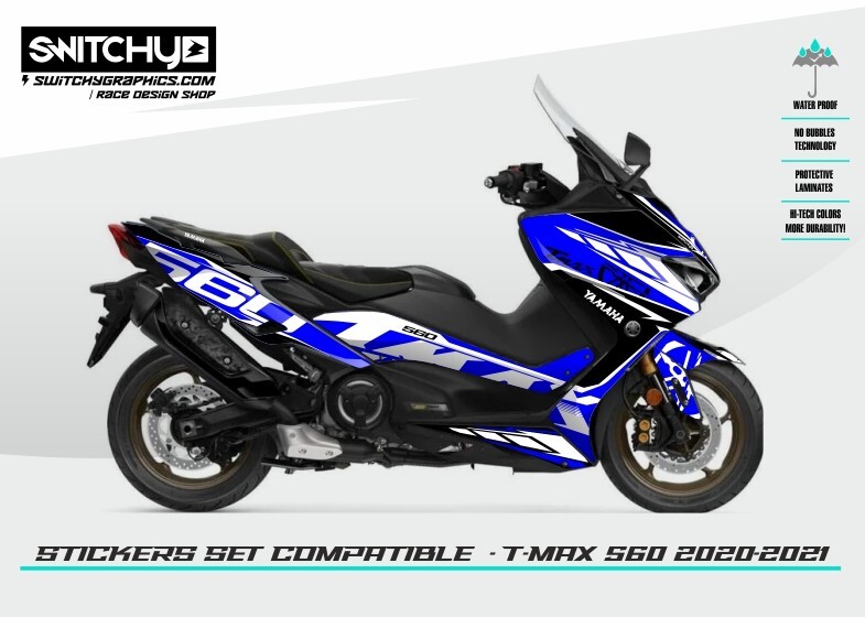 Yamaha T Max 560 2021 Sticker Graphics Kit T0005 Gloss