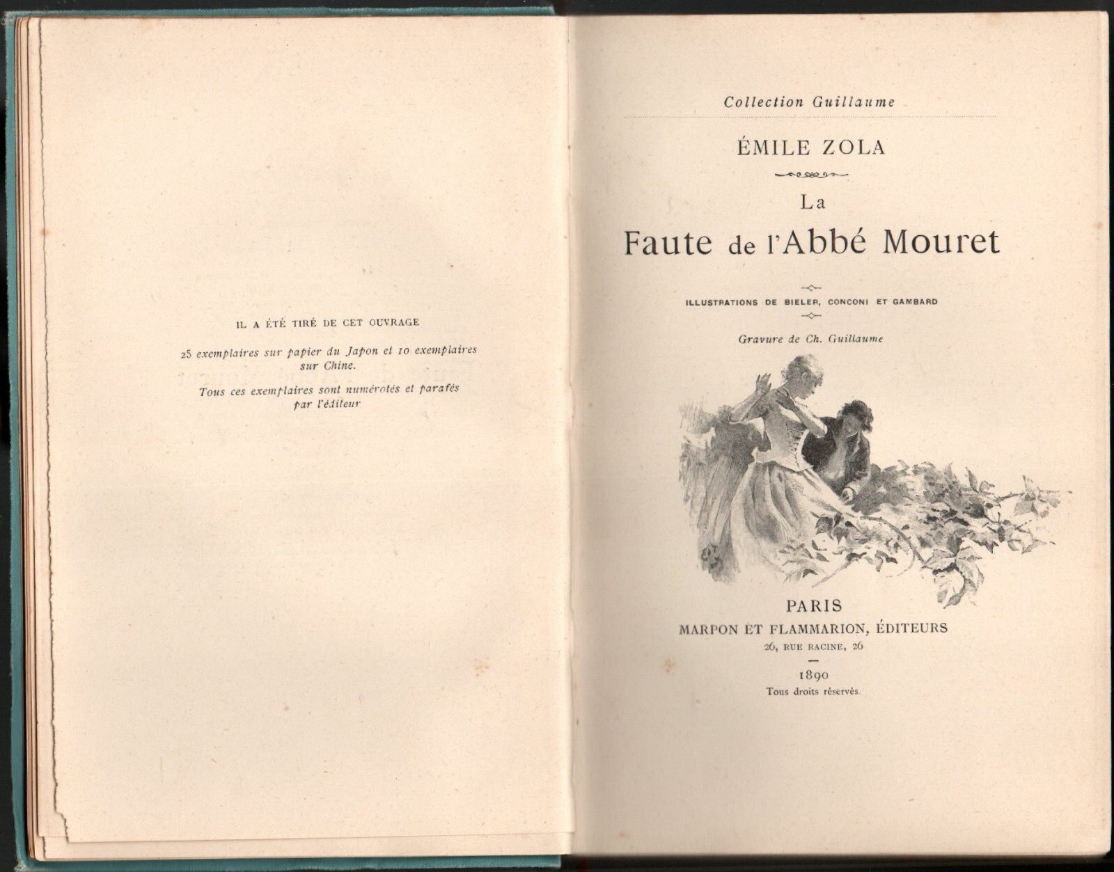 Zola La faute de l'abbé Mouret Marpon 1890 gravures de Ch Guillaume | eBay