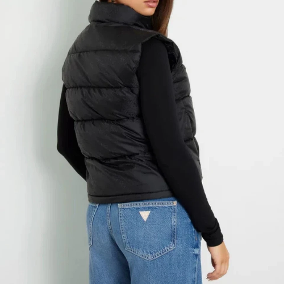 Chaleco Mujer Logo Allover GUESS W4YL15WGAL2 JBLK Negro - Imagen 3 de 4