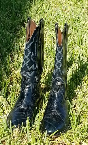 Cats Paw Western Cowboy Boots Blue 