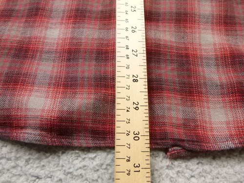 Under Armour Flannel Shirt Adult XL Red Gray Snap Front Mens Pocket Logo - Photo 14/15