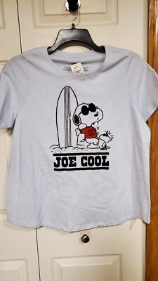 Peanuts Gang Snoopy Joe Cool 0X Plus Size Crew Neck Short Sleeve T-shirt NWT 