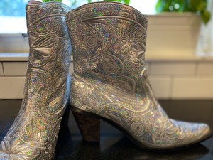 ebay silver boots