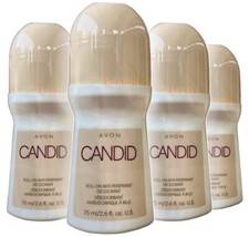 Avon CANDID 24Hour Roll On Anti Perspirant Original Scent Deodorant 2.6oz 4-Pack