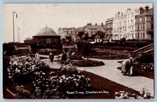 Essex England Postcard Rose Time Clacton-On-Sea c1910 Antique RPPC Photo