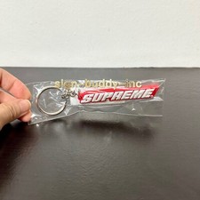 Supreme New York Red Bevel Logo Keychain SS18 New