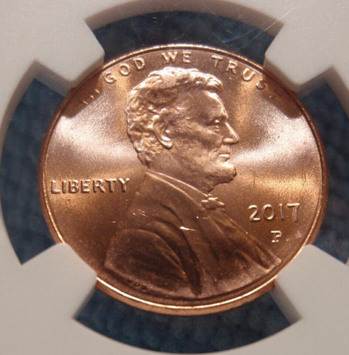 2017-P LINCOLN CENT ✪ NGC Gem BU Uncirculated 1C LYNDALL BASS FIRST P MINT MARK - Picture 4 of 4