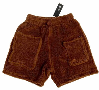 NWT ADIDAS x IVY PARK Sherpa Teddy Fur Cargo Shorts Sz XS Wild