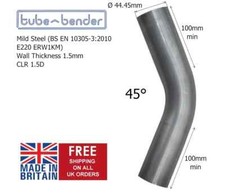 45 degree 2" 50.8mm OD 1.5D Mandrel Exhaust Bend Mild Steel 