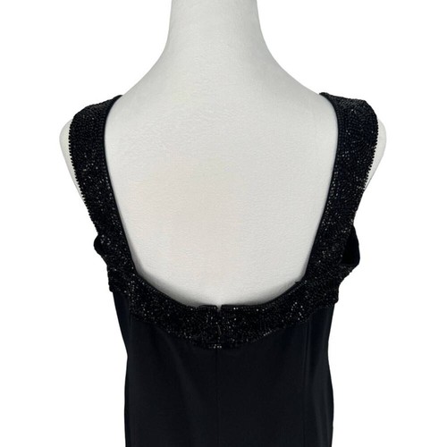 Jovani Dress Black Vintage Long Beaded Wedding Guest Formal Cocktail Women Sz 12 - Picture 8 of 13