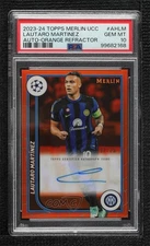 2023-24 Merlin UEFA Club Competitions Orange Refractor /25 Lautaro Martinez Auto
