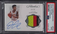 2017 Panini Flawless John Collins ROOKIE PATCH AUTO /25 #FP-JC PSA 9 MINT