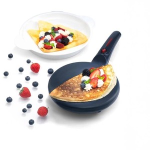 Gourmia 8” Electric Crepe Maker with Batter Tray Nonstick Ceramic Plate *SeeDesc