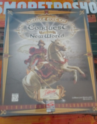 Conquest of the New World Deluxe IBM PC (Disks, Manuals, Box) works NEW CIB