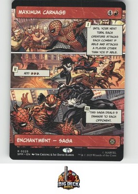 MAXIMUM CARNAGE (BORDERLESS) MARVEL'S SPIDER-MAN MTG NM/M