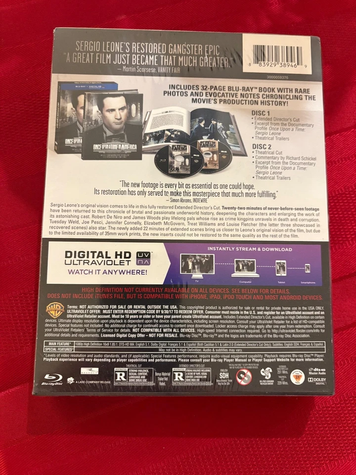 Once Upon a Time in America Extended Director's Cut Collector's Edition Blu-ray - Image 2 of 3