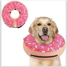 Inflatable Dog Cone Collar Alternative, Doggie Neck Donut Size XL, Open Box
