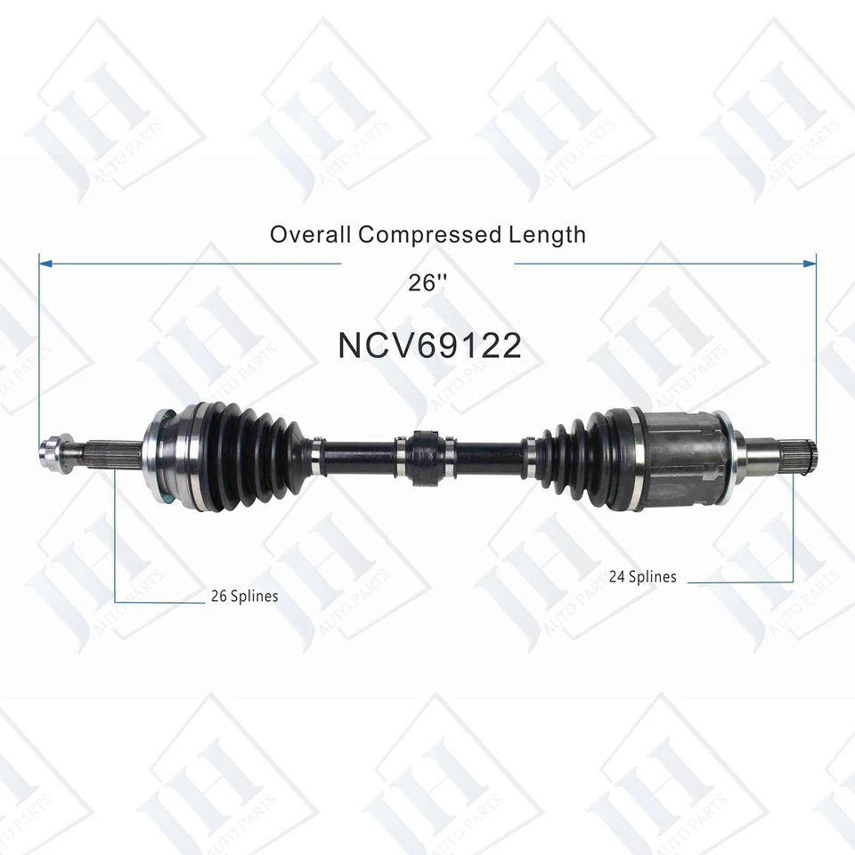 OE Front Pair Left Right CV Axle Shaft For 19-21 Toyota RAV4 LE FWD Japan Built - Image 2 of 4