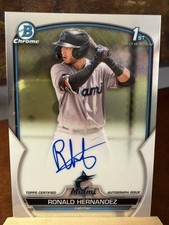 2023 Bowman Chrome Ronald Hernandez 1st Autograph - Miami Marlins