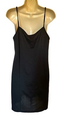 ribbed spaghetti strap dress Tencel Rib Knit Maxi Slip Dress in Brown