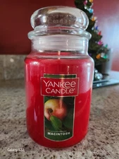 "Yankee Candle" *Macintosh* 22oz Original Single Wick Large Jar Candle 