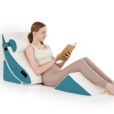 LONGERING 4PCS Orthopedic Bed Wedge Pillow Set - Post Surgery Pillows for Neck Back and...