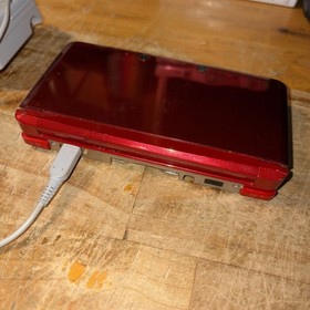 Nintendo 3DS Flame Red Console, and charger Charger, Tested*