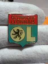 Spilla distintivo bavero cappello smaltato Olympique Lyonnais Football Club vintage - Lione OL