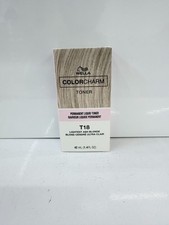 WELLA COLORCHARM Permanent Liquid Hair Toners T18 Lightest Ash Blonde 1.4oz