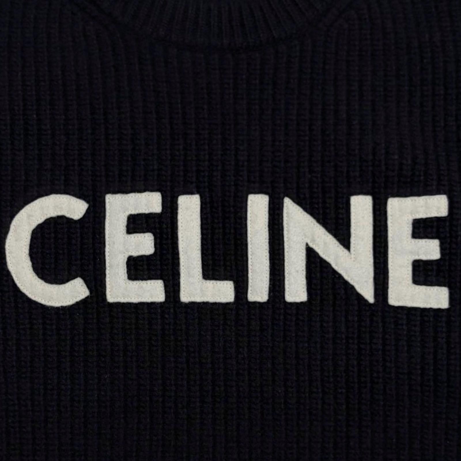 CELINE Oversized Knit Black Men's Size L Model 2A19R205O image 3