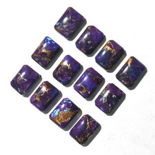 Natural Purple Copper Turquoise Octagon Cabochon 10 Pcs Lot Bracelet Supply